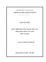 167 Phát triển bền vững ngành thủy sản đồng bằng soog Cửu Long đến năm 2015