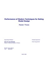 Performance of Modern Techniques for Rating Model Design