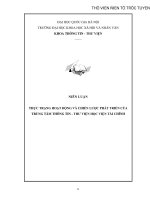 Thực trạng hoạt động và chiến lược phát triển của trung tâm thông tin - thư viện học viện tài chính