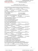 Dề kiểm tra môn tiếng anh khối 12