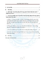 Vai trò của khiếu nại, tố cáo và giải quyết khiếu nại, tố cáo đối với việc bảo đảm pháp chế trong quản lí hành chính nhà nước
