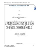áp dụng 1 số công cụ phân tích hệ thống cho dự án du lịch sinh thái rừng