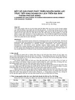 MỘT SỐ GIẢI PHÁP PHÁT TRIỂN NGUỒN NHÂN LỰC TRỰC TIẾP KINH DOANH DU LỊCH TRÊN ĐỊA BÀN  THÀNH PHỐ ĐÀ NẴNG