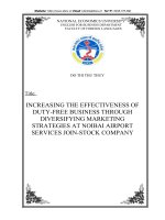 INCREASING THE EFFECTIVENESS OF DUTY-FREE BUSINESS THROUGH DIVERSIFYING MARKETING STRATEGIES AT NOIBAI AIRPORT SERVICES JOIN-STOCK COMPANY