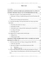 giải pháp nâng cao hiệu quả kinh doanh của công ty cổ phần thương mại và vận tải petrolimex hà nội