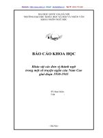 Khảo sát các đơn vị thành ngữ trong một số truyện ngắn của Nam Cao giai đoạn 1930-1945