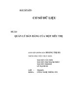 QUẢN LÝ BÁN HÁNG CỦA MỘT SIÊU THỊ
