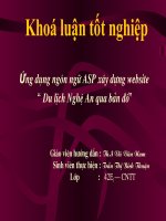 ứng dụng ngôn ngữ asp xây dựng webside du lịch nghệ an qua bản đồ