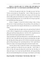 NGUỒN GỐC TƯ TƯỞNG HỒ CHÍ MINH VỀ VẤN ĐỀ DÂN TỘC VÀ CÁCH MẠNG GIẢI PHÓNG DÂN TỘC