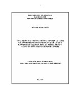 Ứng dụng hệ thống thông tin địa lý và mô hình toàn đánh giá chất lượng không khí tại nhà máy xi măng LUK