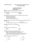 Đề kiểm tra môn toán khối 12
