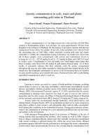 arsenic contamination in soils, water and plants