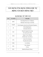 XÂY DỰNG ỨNG DỤNG TÓM LƯỢC TỰ ĐỘNG VĂN BẢN TIẾNG VIỆT