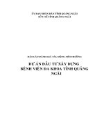 báo cáo đánh giá tác động môi trường