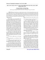 khả năng tháo nước của đập tràn phím PIANO ngưỡng thấp trên kênh tiêu nước