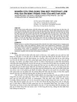 nghiên cứu ứng dụng tinh bột photphat làm phụ gia ổn định trạng thái của nectar xoài