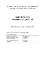 LEXUS VÀ THỊ TRƯỜNG MỸ