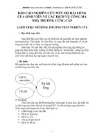 BÁO CÁO NGHIÊN CỨU MỨC ĐỘ HÀI LÒNG CỦA SINH VIÊN VỀ CÁC DỊCH VỤ CÔNG MÀ NHÀ TRƯỜNG CUNG CẤP