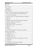 Nghiên cứu quá trình lên men hat ca cao và các điều kiện ảnh hưởng đến chất lượng hạt ca cao