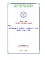 hướng dẫn quản lý chất nguy hại theo pháp luật