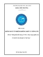 Những hiểu biết chung về VOCs. Thực trạng nghiên cứu về vấn đề ở trên thế giới và Việt Nam