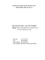 720 Một số giải pháp đào tạo nguồn nhân lực ở Công ty đóng tàu Hạ Long