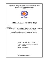 Giải pháp đẩy mạnh hoạt động tiêu thụ sản phẩm tại công ty TNHH Nam Nhật Tiến