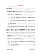 MỘT SỐ NHẬN XÉT CHUNG VỀ TỔ CHỨC KIỂM TOÁN TẠI CÔNG TY TNHH KIỂM TOÁN VÀ TƯ VẤN (A&C) - CHI NHÁNH  HÀ NỘI