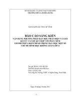 VẬN DỤNG PHƯƠNG PHÁP DẠY HỌC PHÁT HIỆN VÀ GIẢI QUYẾT VẤN ĐỀ KẾT HỢP VỚI PHẦN MỀM  GEOMETER’S SKETCHPAD TRONG DẠY HỌC MỘT SỐ  CHỦ ĐỀ HÌNH HỌC KHÔNG GIAN LỚP 11