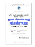 504 Xây dựng chiến lược phát triển Trung tâm công nghệ phần mềm TP.HCM (SSP) đến năm 2015