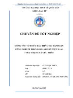 CÔNG TÁC TỔ CHỨC ĐẤU THẦU TẠI TẬP ĐOÀN CÔNG NGHIỆP THAN KHOÁNG SẢN VIỆT NAM. THỰC TRẠNG VÀ GIẢI PHÁP