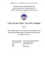 PHÁT TRIỂN DỊCH VỤ NGÂN HÀNG TẠI NHNo&PTNT CHI NHÁNH HOÀN KIẾM TRONG GIAI ĐOẠN KHỦNG HOẢNG TÀI CHÍNH TOÀN CẦU