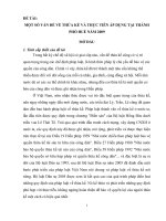 MỘT SỐ VẤN ĐỀ VỀ THỪA KẾ VÀ THỰC TIỄN ÁP DỤNG TẠI THÀNH PHỐ HUẾ NĂM 2009