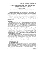 đánh giá hiện trạng ô nhiễm chì trong rau xanh ở thành phố Hồ Chí Minh