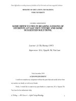 Some difficulties in reading lessons of students at Sao Viet centre and some suggested solutions