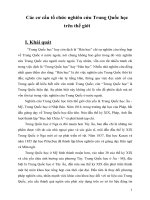 Các cơ cấu tổ chức nghiên cứu Trung Quốc học trên thế giới