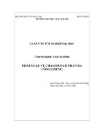 PHÁP LUẬT VỀ CHÀO BÁN CỔ PHẦN RA  CÔNG CHÚNG