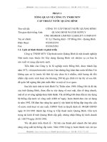 Thực trạng hoạt động sản xuất kinh doanh tại Công ty TNHH MTV Cấp thoát nước Quảng Bình giai đoạn 2007 – 2009.