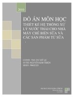 thiết kế hệ thống xử lý nước thải cho nhà máy chế biến sữa và các sản phẩm từ sữa