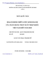 Hoạch định chiến lược kinh doanh của ngân hàng TMCP