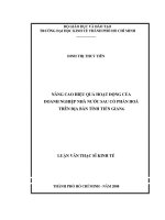 5 Nâng cao hiệu quả hoạt động của doanh nghiệp nhà nước sau cổ phần hóa trên địa bàn tỉnh Tiền Giang