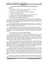 Các quyết định về truyền thông Marketing