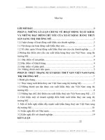 Thực trạng xuất khẩu thuỷ sản Việt Nam sang thị trường Mỹ và một số kiến nghị