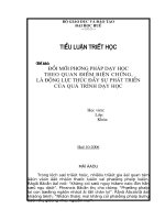 đổi mới phương pháp dạy học theo quan điểm biện chứng, là động lực thúc đẩy sự phát triển của quá trình dạy học