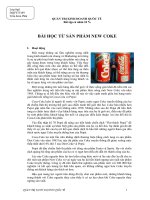 BÀI HỌC TỪ SẢN PHẨM NEW COKE