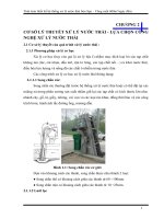 CƠ SỞ LÝ THUYẾT XỬ LÝ NƯỚC THẢI - LỰA CHỌN CÔNG  NGHỆ XỬ LÝ NƯỚC THẢI