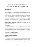 HOẠT ĐỘNG NGHIỆP VỤ CƠ BẢN  CỦA CÔNG TY CHỨNG KHOÁN TẠI VIỆT NAM