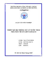 THIẾT KẾ HỆ THỐNG XỬ LÝ NƯỚC THẢI NHÀ MÁY MÌ ĂN LIỀN GOSACO