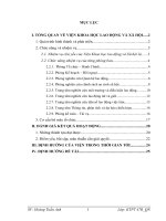 ĐỊNH HƯỚNG CỦA VIỆN KHOA HỌC LAO ĐỘNG VÀ XÃ HỘI TRONG THỜI GIAN TỚI