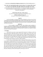 CÁC YẾU TỐ ẢNH HƯỞNG ĐẾN SỰ HÀI LÒNG CỦA SINH VIÊN NĂM 3  VÀ NĂM 4 TẠI TRƯỜNG ĐẠI HỌC KINH TẾ, ĐẠI HỌC ĐÀ NẴNG